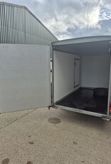 Debon 2022 Debon C255 Single Axle Box Trailer, Braked 1300kg GVW Rear Ramp, Spare Wheel- Black