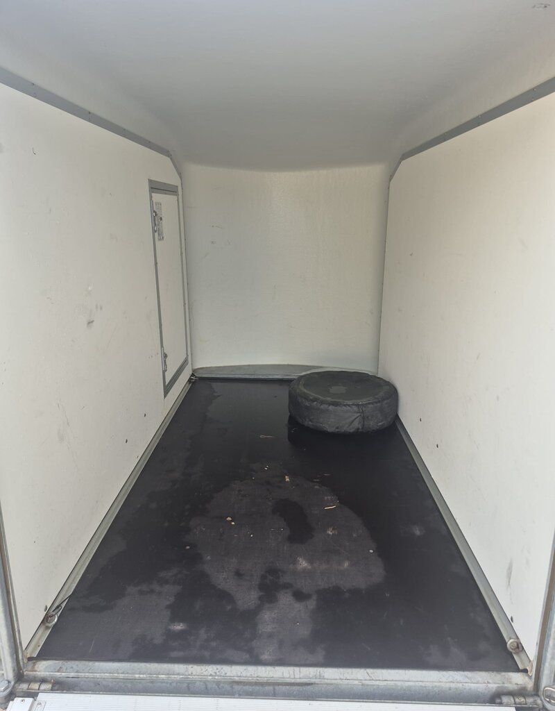 Debon 2022 Debon C255 Single Axle Box Trailer, Braked 1300kg GVW Rear Ramp, Spare Wheel- Black