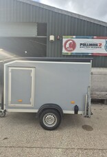 Debon 2022 Debon C255 Single Axle Box Trailer, Braked 1300kg GVW Rear Ramp, Spare Wheel- Black