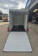 Debon 2022 Debon C255 Single Axle Box Trailer, Braked 1300kg GVW Rear Ramp, Spare Wheel- Black