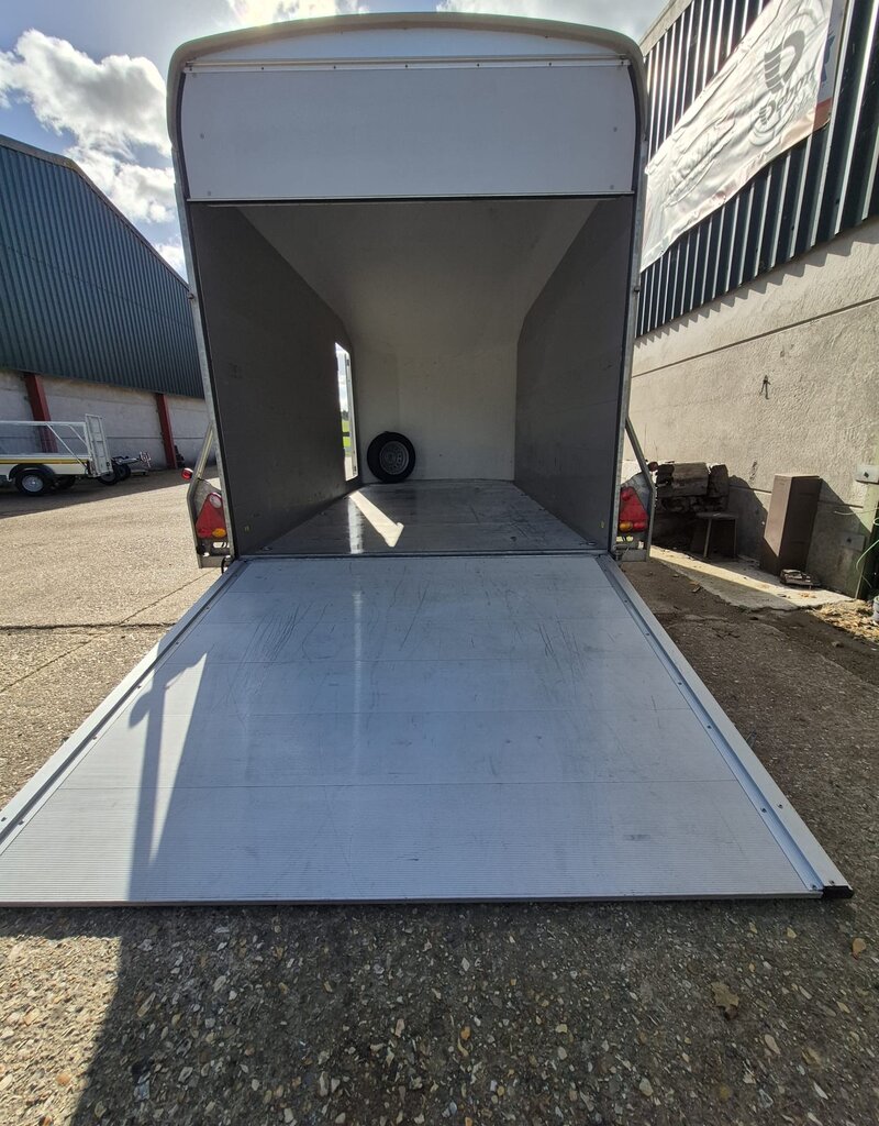 Debon Ex Hire Debon C700 Twin Axle Box trailer Rear Ramp, Side Door & Spare Wheel 2600kg GVW 3760mm x 1790mm x 2010mm