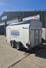 Debon Ex Hire Debon C700 Twin Axle Box trailer Rear Ramp, Side Door & Spare Wheel 2600kg GVW 3760mm x 1790mm x 2010mm