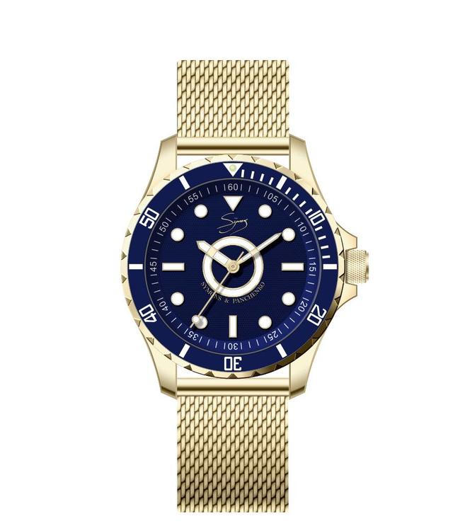 Power Mesh Brera double plated yellow gold 3-hand 10 ATM