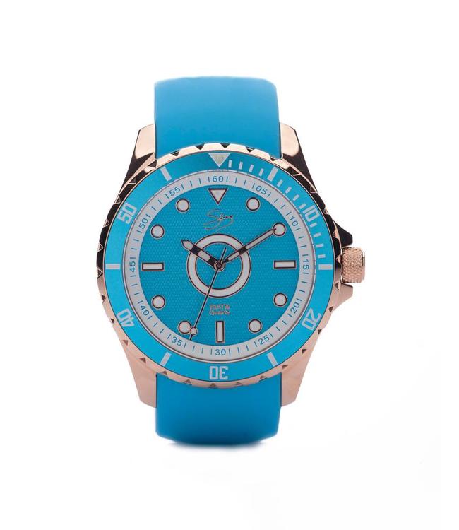 Dutch Master Turquoise double plated rose gold 3-hand 10 ATM