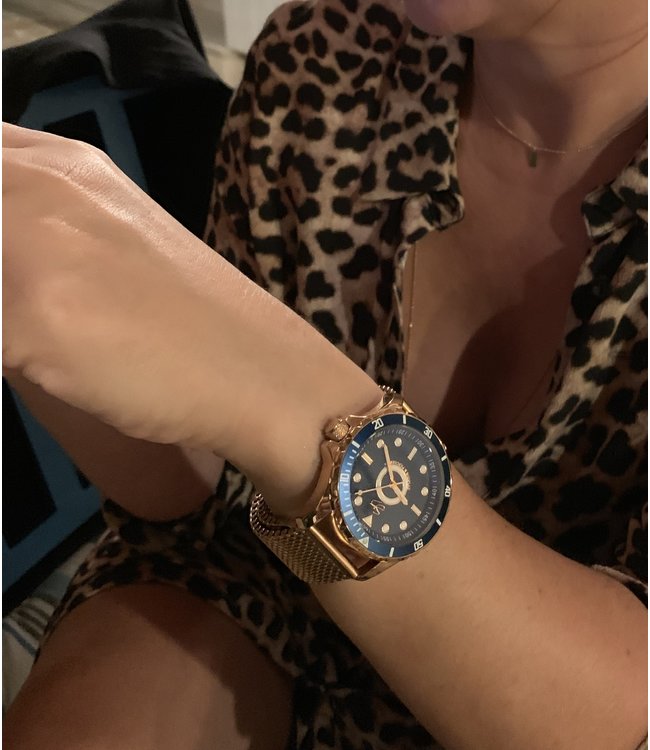 Power Mesh 5Vie double plated rose gold 3-hand 10 ATM