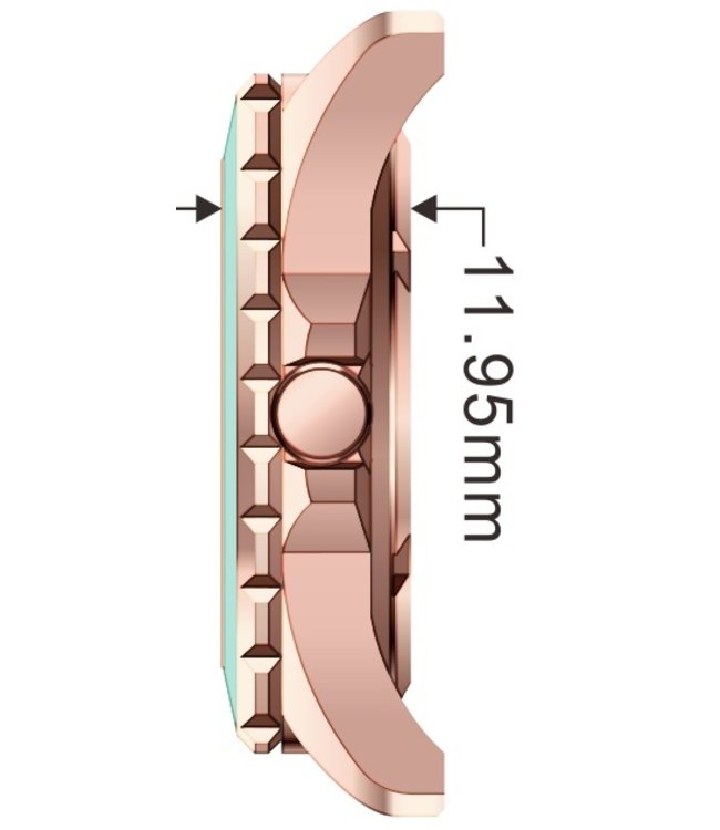 Dutch Master Aqua double plated rose gold 3-hand 10 ATM