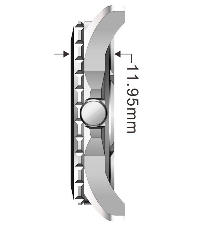 Dutch Master Pine silver polished 3-hand 10 ATM