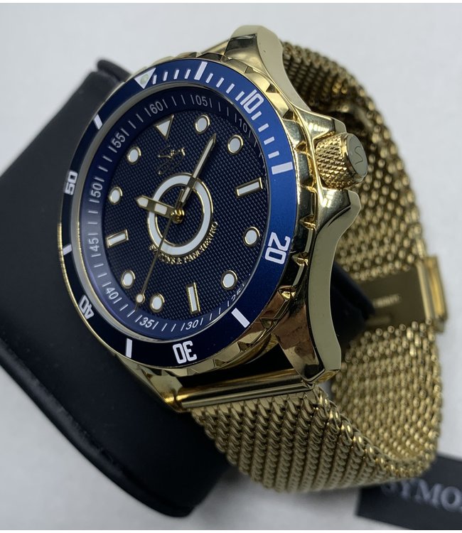 Power Mesh Brera double plated yellow gold 3-hand 10 ATM