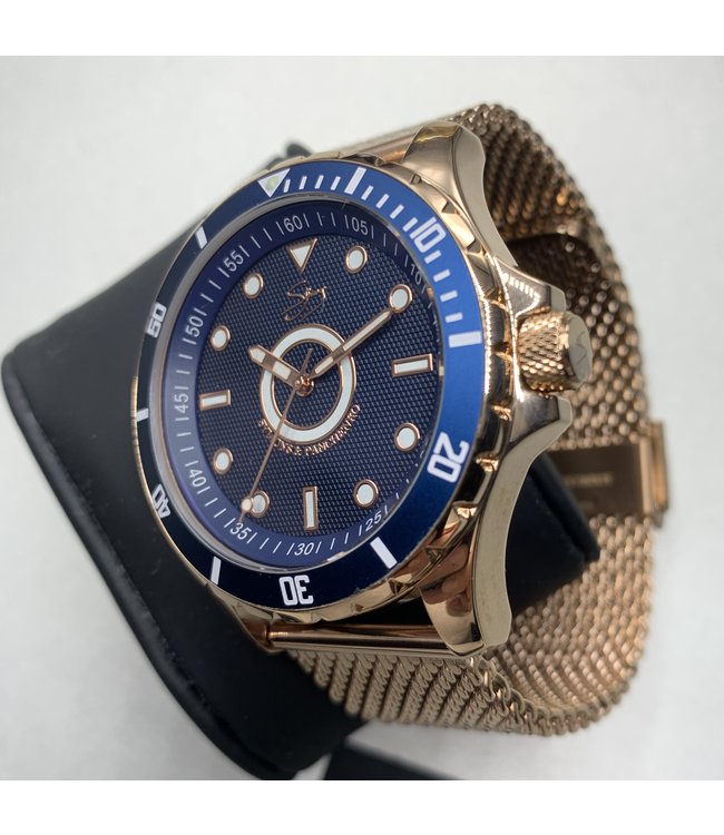 Power Mesh 5Vie double plated rose gold 3-hand 10 ATM