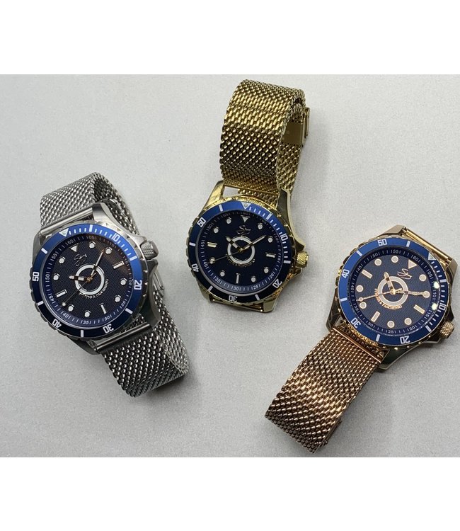 Power Mesh Navigli silver brushed 3-hand 10 ATM