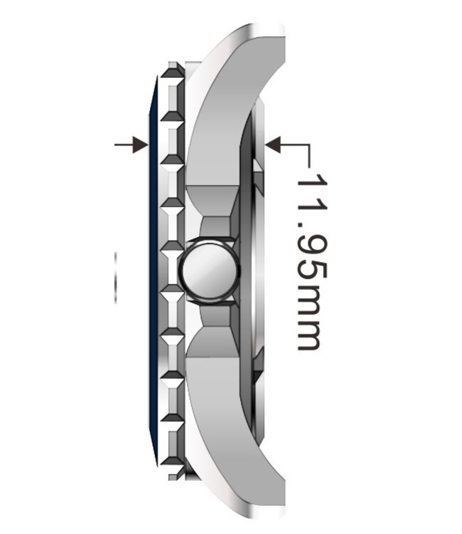Dutch Master Marine silver polished 3-hand 10 ATM