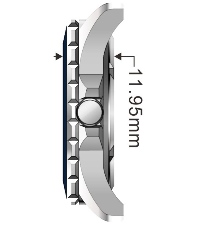 Dutch Master Bull's Eye silver polished 3-hand 10 ATM