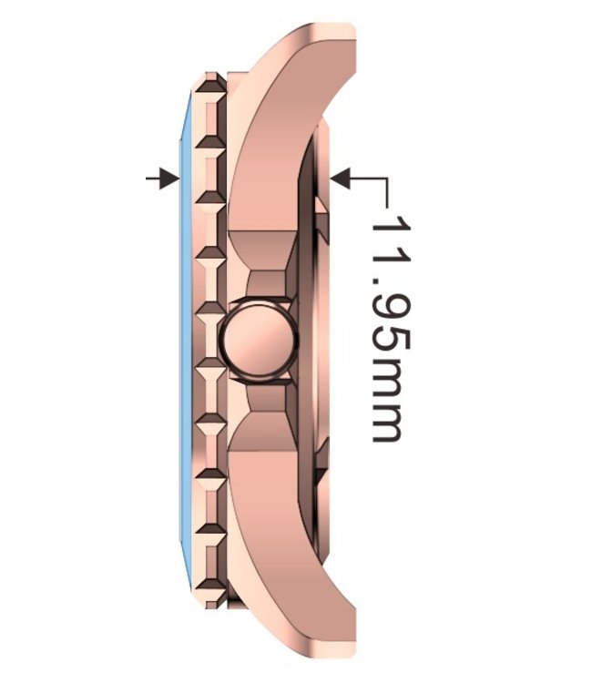 Dutch Master Ciel double plated rose gold 3-hand 10 ATM