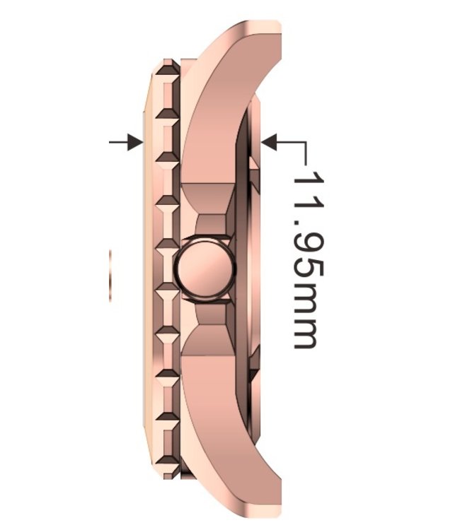 Dutch Master Champagne double plated rose gold 3-hand 10 ATM