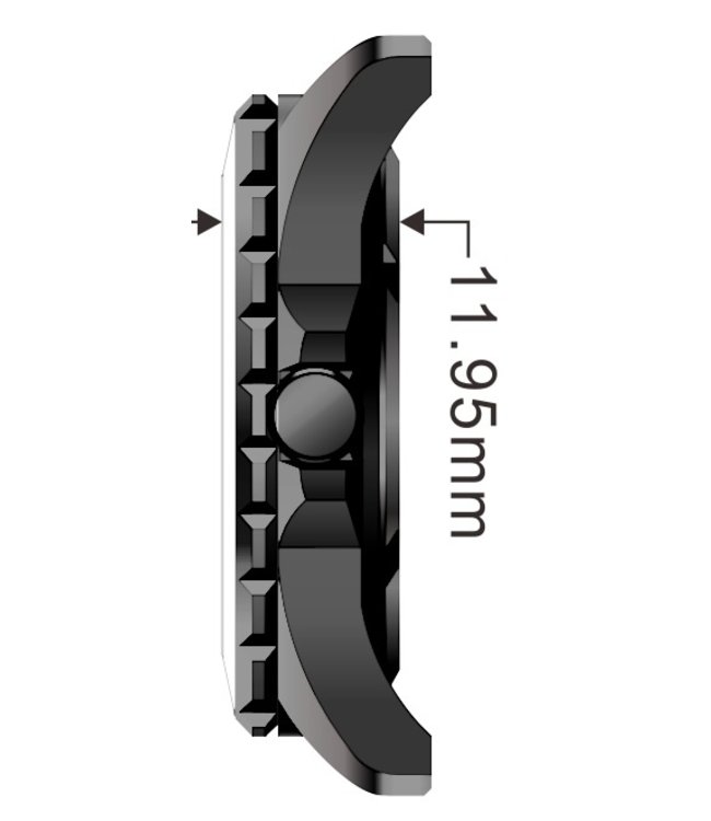 Dutch Master Mr. Handsome triple plated black matte 3-hand 10 ATM