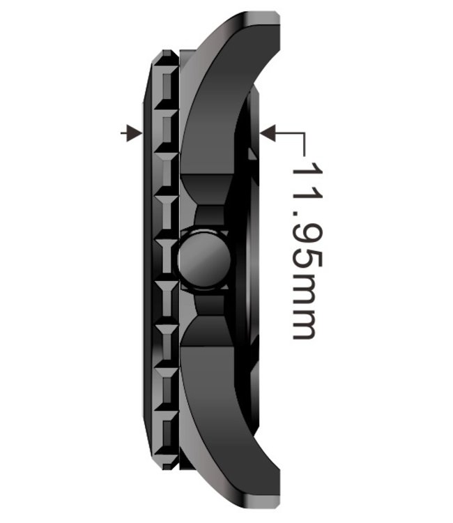 Dutch Master Caviar  triple plated black matte 3-hand 10 ATM