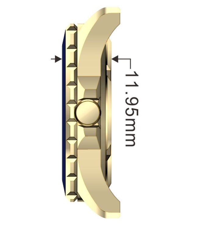 Power Mesh Brera double plated yellow gold 3-hand 10 ATM