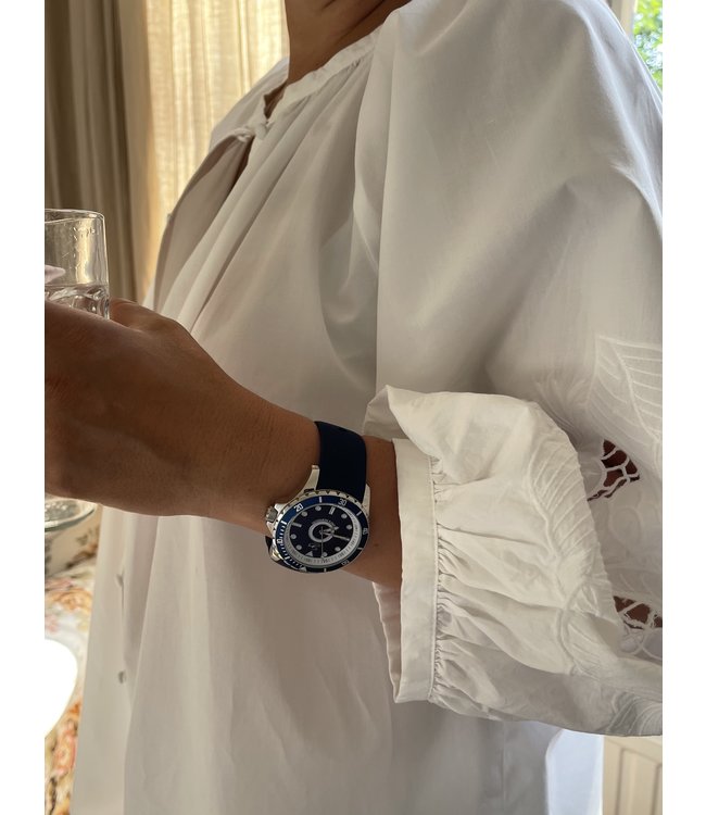 Dutch Master Marine silver polished 3-hand 10 ATM