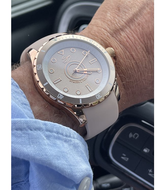 Dutch Master Champagne double plated rose gold 3-hand 10 ATM