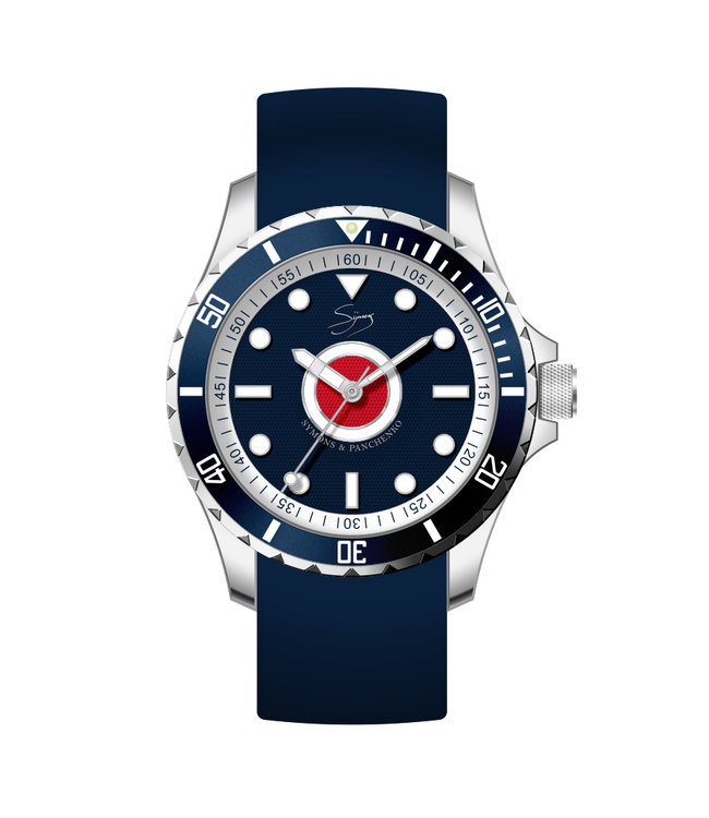 Dutch Master Bull's Eye silver polished 3-hand 10 ATM