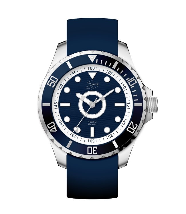 Dutch Master Marine silver polished 3-hand 10 ATM