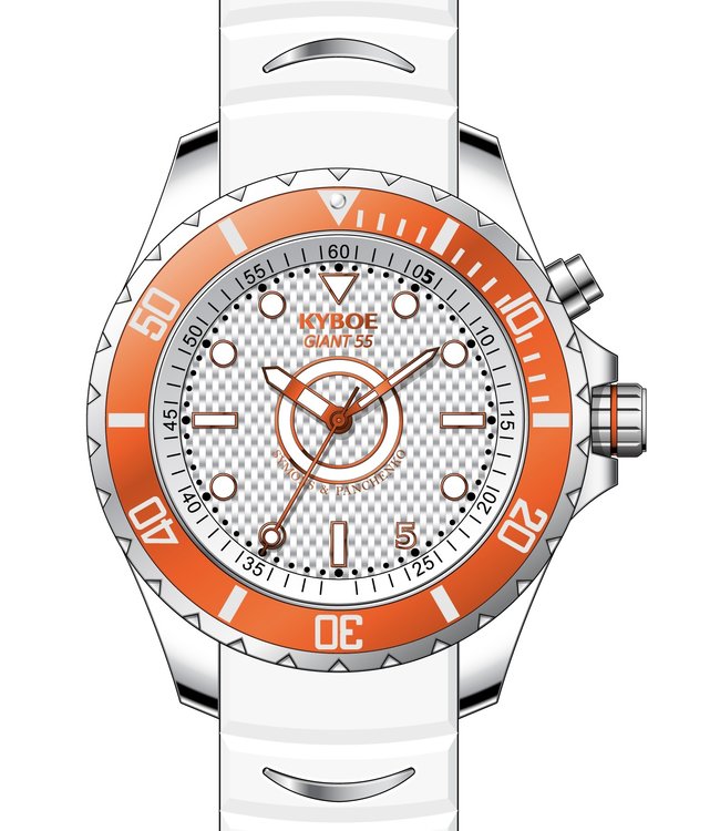 Kyboe - Giant 55 - Comporta , silver polished 3-hand 10 ATM