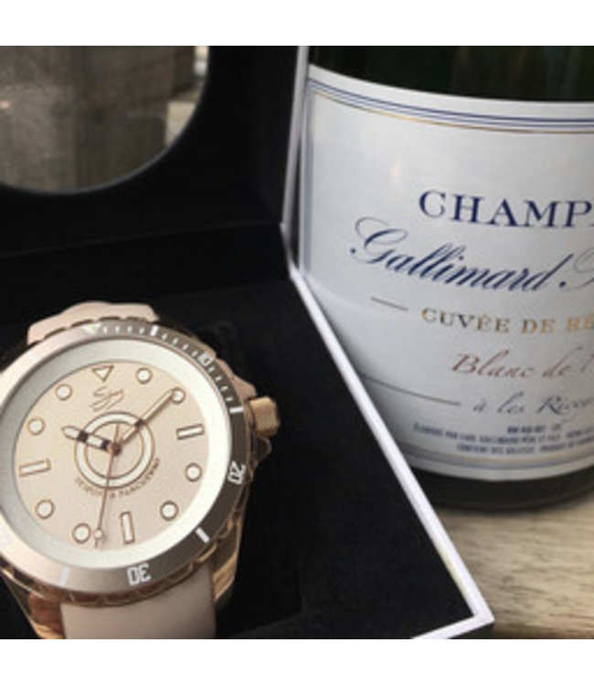 Dutch Master Champagne double plated rose gold 3-hand 10 ATM