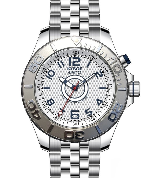 Kyboe - The  Gunfire 55 - silver polished 3-hand 10 ATM