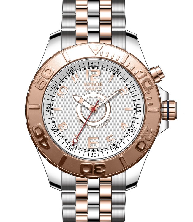 Kyboe - The  Gunfire 55 - II silver polished 3-hand 10 ATM