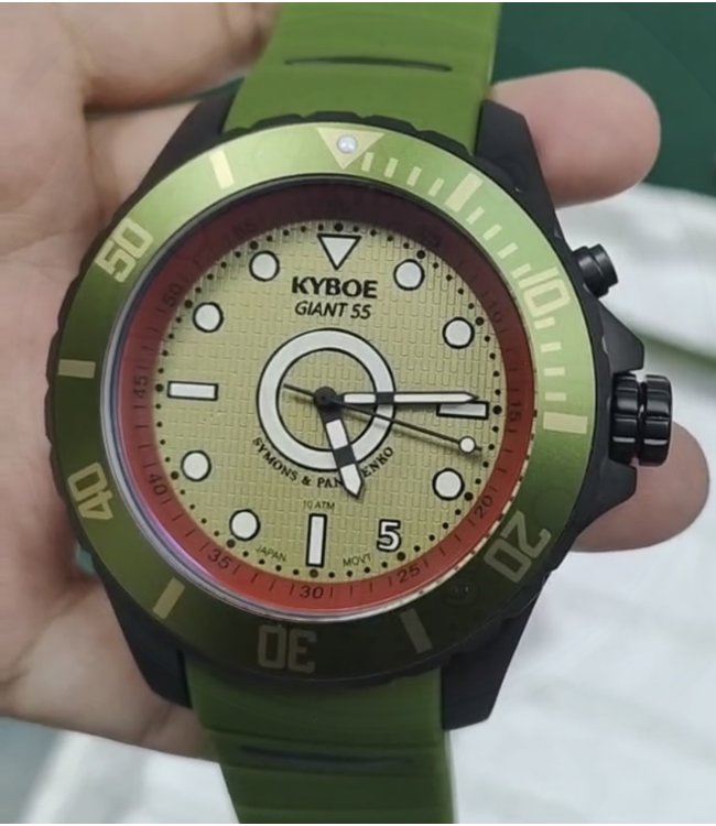 Kyboe - Giant 55 -  triple plated 3-hand 10 ATM