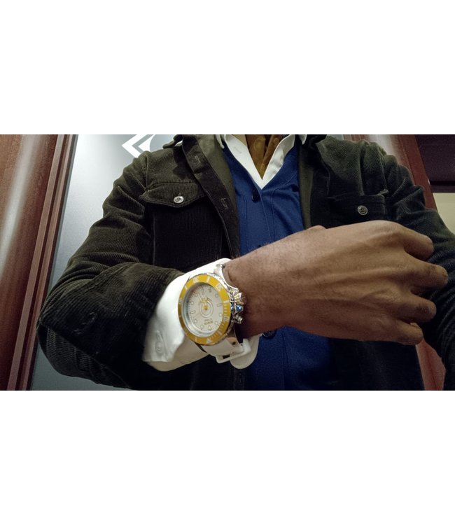 Kyboe - Giant 55 - Grace Bay, silver polished 3-hand 10 ATM