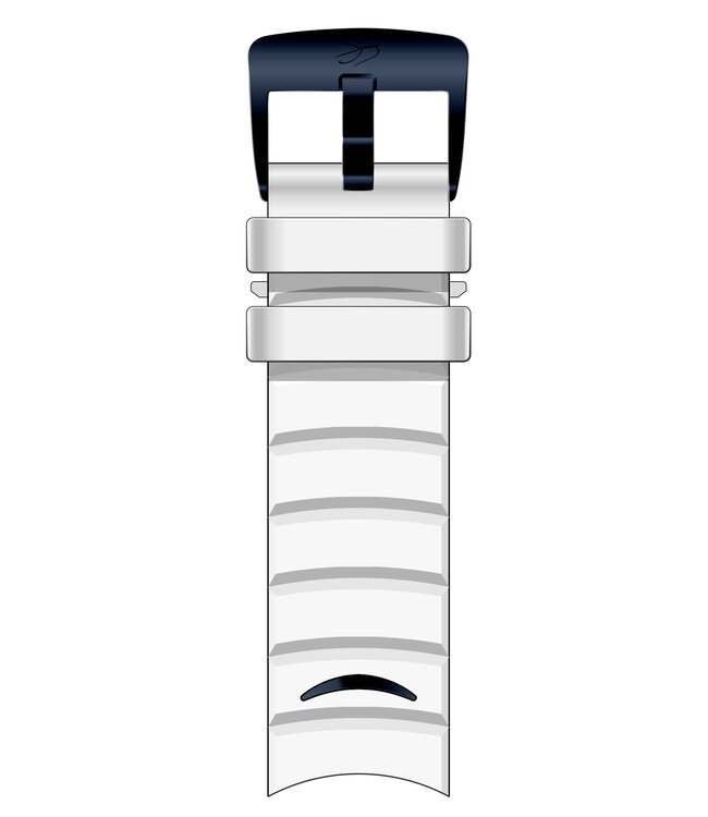 White  Giant 55 Blue Matte Strap w Buckle