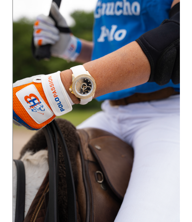 Dutch Master Mrs Cute double yellow gold plated 3-hand 10 ATM