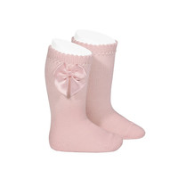 Condor Condor Kniekous met Strik Oud-Roze