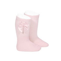 Condor Condor Kniekous met Strik Roze