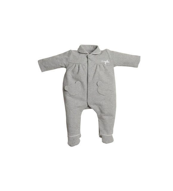 First First Teddy pockets on front Babypakje Grijs