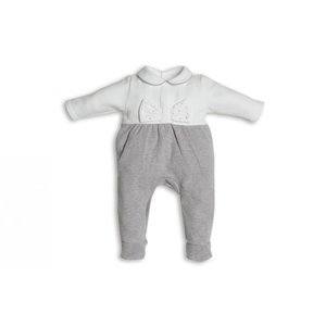 First First Ribbon Strass on front Babypakje Grijs/Wit