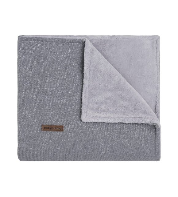 Baby's Only Baby's Only Ledikantdeken Teddy Sparkle Zilvergrijs Melee