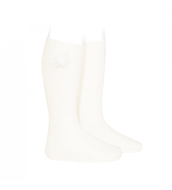 Condor Condor Kniekousen met Bontje Offwhite