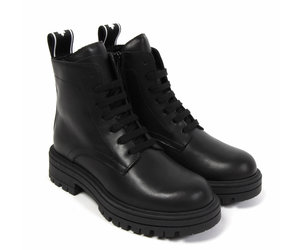 Basic Hoge Zwarte Lederlook Sneakers - Uwantisell.nl