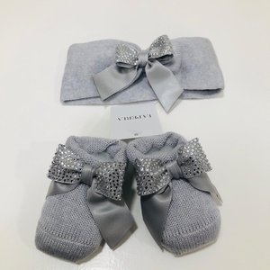 La Perla-Story Loris La Perla Haarband en Sokjes met Strass Grijs