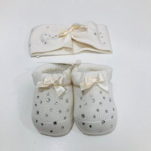 La Perla-Story Loris Story Loris Haarband en Sokjes Met Strass Creme