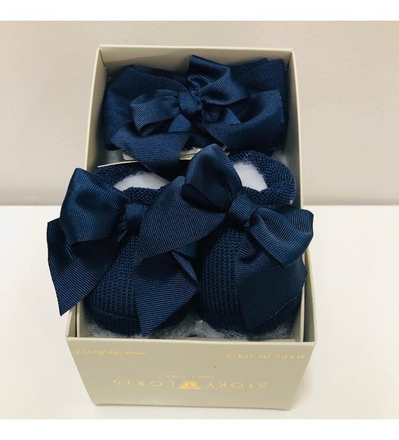 La Perla-Story Loris Story Loris Haarband en Sokjes met Strik Donkerblauw La Perla-Story Loris Story Loris Haarband en Sokjes met Strik Donkerblauw