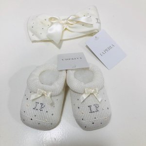 La Perla-Story Loris La Perla Haarband en Sokjes Met Strass Creme