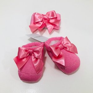 La Perla-Story Loris La Perla Haarband en Sokjes met Strik Fushia