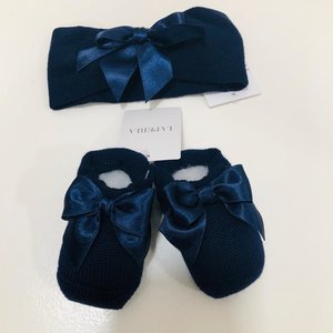 La Perla-Story Loris La Perla Haarband en Sokjes met Strik Donkerblauw