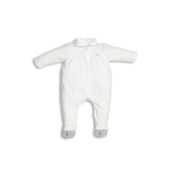 First First Glitter Teddy on back Babypakje Wit/Zilver