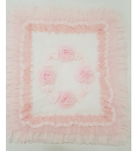 Ladia Ladia Omslagdoek/Deken Creme/Roze