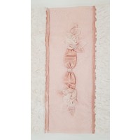 Ladia Ladia Omslagdoek/Deken met Bont Creme/Roze