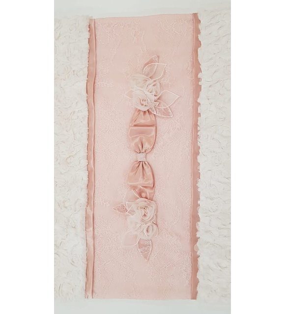 Ladia Ladia Omslagdoek/Deken met Bont Creme/Roze